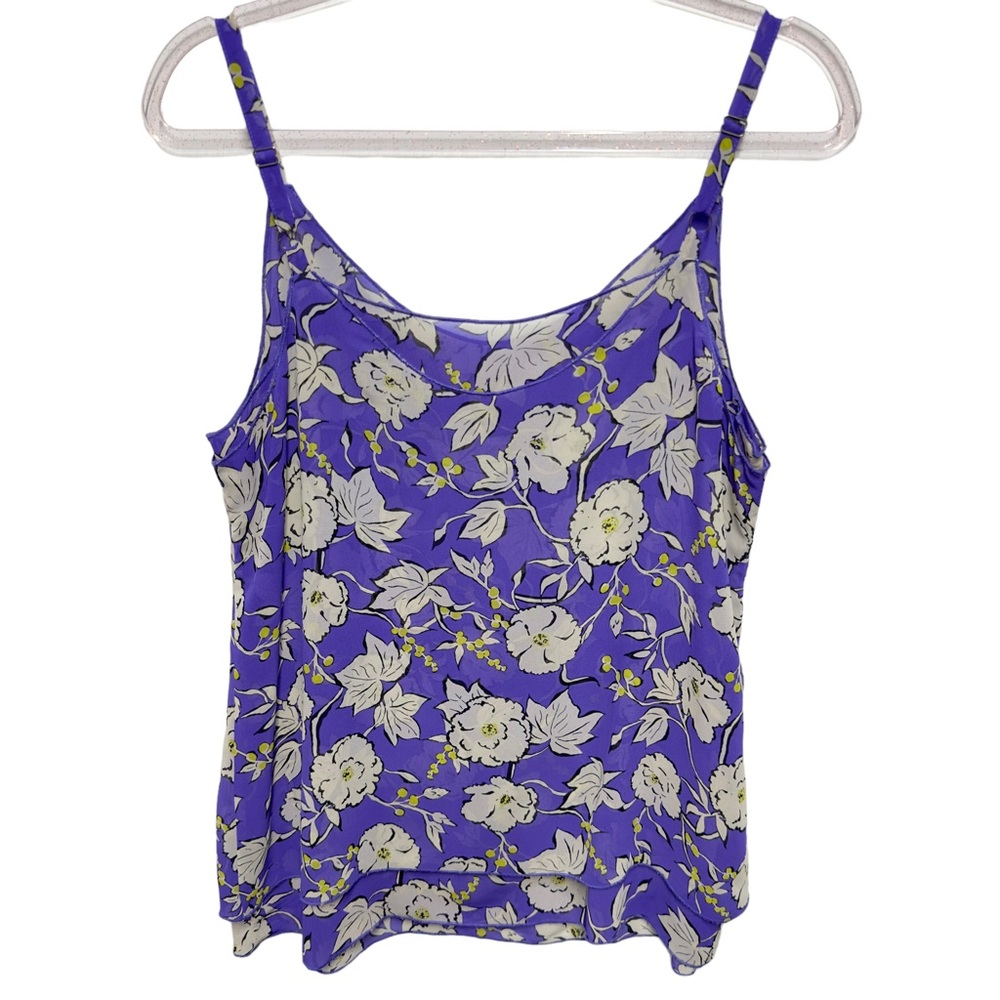 Chiffon Knit Double Layered Flowy Cami Tank Top Blouse - Picture 8 of 11